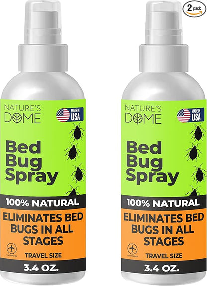 Nature's Dome Bed Bug Spray – 100% Kill Rate, 16 OZ Natural Bed Bug & Mite Killer, Destroys Eggs, Kills Resistant Strains, Long-Lasting Protection, Safe for Home Use (6.8)