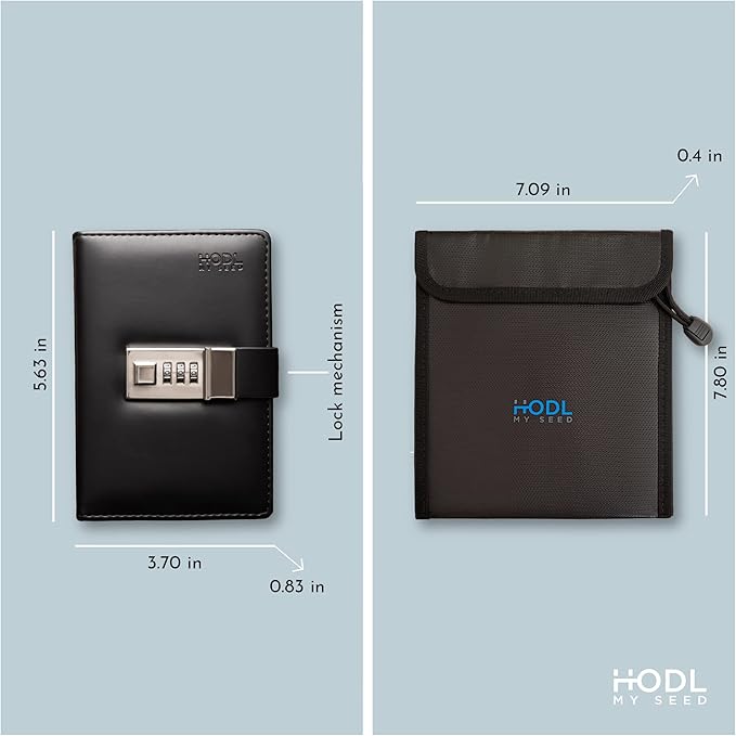 Seedbook By Hodl My Seed – The Safest And Most Convenient Way To Store Your Crypto Recovery Seed Phrases. Securely Lock Your Cold Storage Keys In This Safe Password Notebook(1, Black)