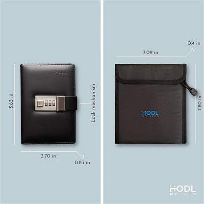 Seedbook By Hodl My Seed – The Safest And Most Convenient Way To Store Your Crypto Recovery Seed Phrases. Securely Lock Your Cold Storage Keys In This Safe Password Notebook(1, Black)
