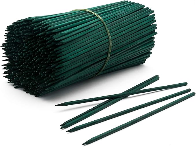 Royal Imports Green Wood Plant Stake, Floral Picks, Wooden Sign Posting Garden Sticks (Approx 100 Pcs) - 8 Inch
