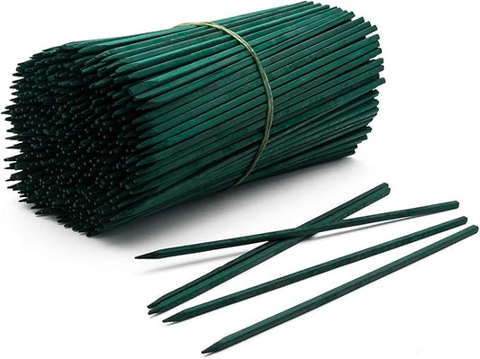 Royal Imports Green Wood Plant Stake, Floral Picks, Wooden Sign Posting Garden Sticks (Approx 100 Pcs) - 8 Inch