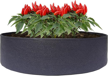 2-Pack 10 Gallon Plant Grow Bags, Heavy Duty Thickened Non-Woven Aeration Fabric Pots Container for Gardening (Black, 50 Gallon * 2 Pack)
