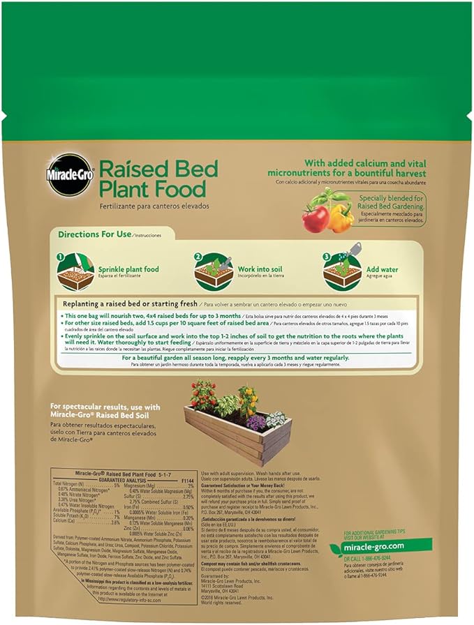Miracle-Gro Raised Bed Plant Food, 2-Pound (Pack of 4)