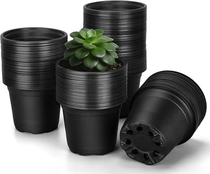 110pcs Small Plastic Palnt Pot, 4 Inch Nursery Pots with Drainage, Seedlings Starter Pots for Plants, Great for Herbs, Cuttings, and Starter Plants (5 inch)