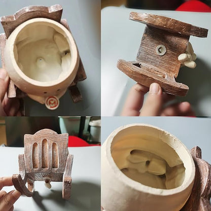 Smiley Flower Pot, Sitting Rocking Chair Relax, for Succulent Plant Pot, Suitable for Indoor and Outdoor, Gifts for Friends and Christmas, with Drainage Holes