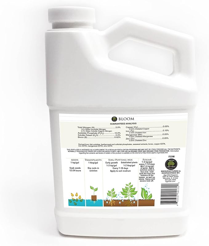 Bloom Natural Based Liquid Fertilizer, 32 ounces