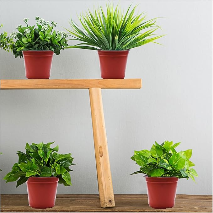 WFLNHB 100 Pack 3.5 Inch Nursery Pots Plastic Plant Pots Flexible Seedling Pot for Indoor and Outdoor Use