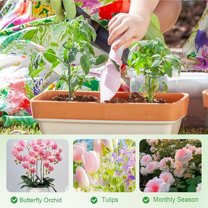 4/8/12 Pack Plant Stakes, 16/24/36 Inch Plant Support Stakes, 2025 New Plant Sticks Support, Flower Stakes for Plants Peony, Tomato Seedling, Marigold, Amaryllis, Sapling, Coreopsis (24 Inch-12 Pack)