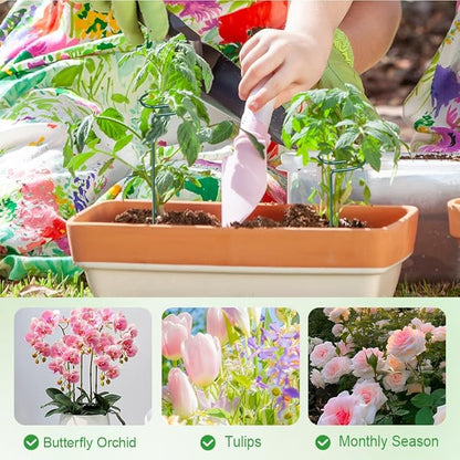 4/8/12 Pack Plant Stakes, 16/24/36 Inch Plant Support Stakes, 2025 New Plant Sticks Support, Flower Stakes for Plants Peony, Tomato Seedling, Marigold, Amaryllis, Sapling, Coreopsis (16 Inch-4 Pack)