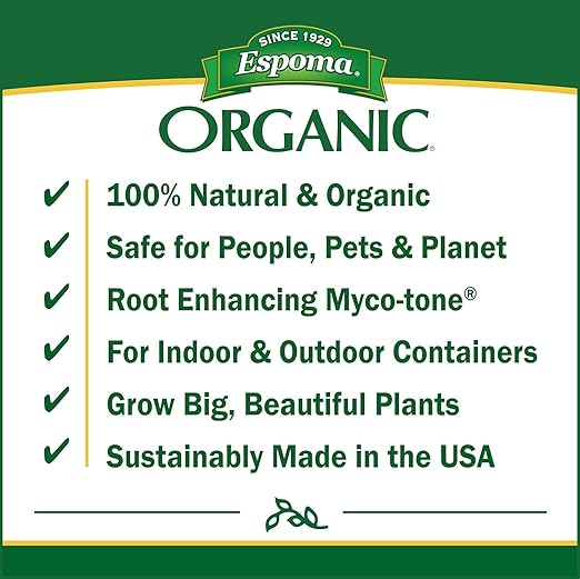 Espoma Bio-Tone Starter Plus 25 lb Natural & Organic Plant Food – Enhanced with Beneficial Microbes & Mycorrhizae, Complete Gardening Kit with My Garden Pool Soil pH Test Strips and Claw Gloves