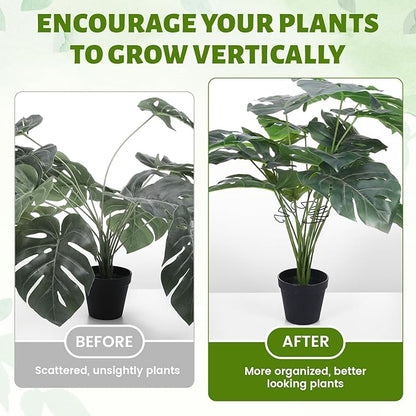 4 PCS Monstera Plant Support, Plant Support Stakes for Indoor Plants Plant Stem Support Metal Monstera Plant Stabilizer Holder Plant Clips for Climbing Plants Support for Thriving Growth