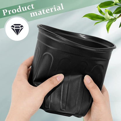 RAOOKIF 2 Gallon Pots for Plants, Flexible 1/2/3/5 Gallon Nursery Pots with Drainage, 2 Gallon Plant Pots