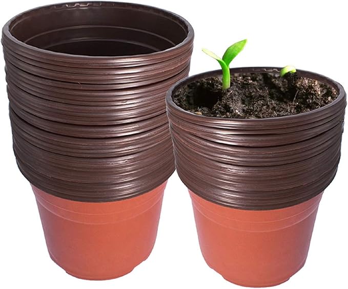 11.6" Seedling Pots Plastic Plant Pots Seedling Cups Nursery Pots Plant Container for Indoor Outdoor Plants Seeds Germination, Seedlings Growing, Succulents Planting 50 Pcs