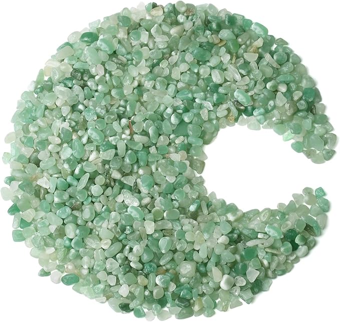 ZHIYUXI 1 lb Green Aventurine Crystal Chips Bulk Fish Tank Decorations Aquarium Rocks Gravel Vase Filler Stones Crystals for Candle Making Witch Kit Gravel for Plants Quartz Sand Terrarium Supplies