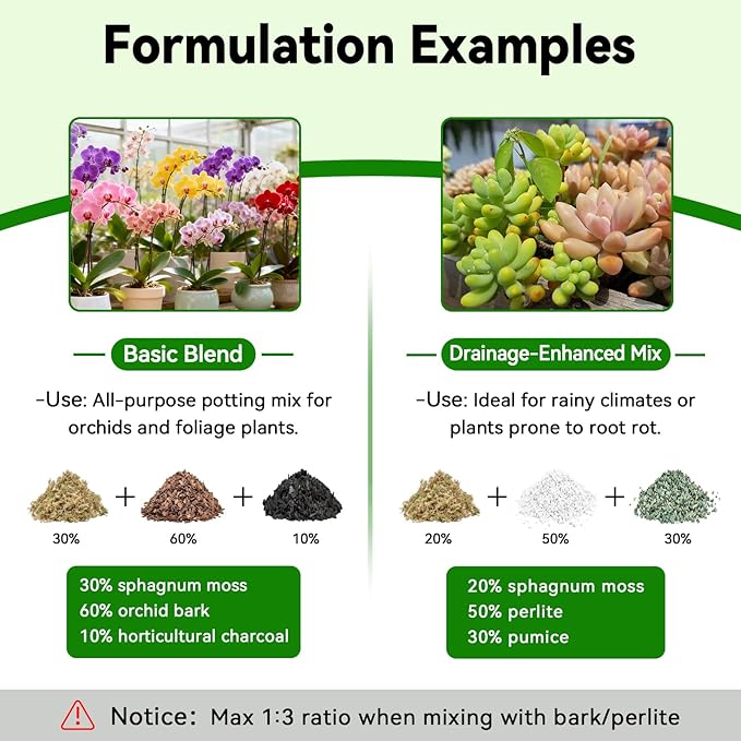 ZeeDix Natural Sphagnum Moss for Plants, Orchid Moss Potting Mix for Repotting, High Water Retention, Help with Maintain Humidity, Plant Moss for Gardening, Hanging Baskets, Reptile Bedding, 1QT