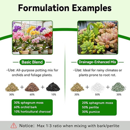 ZeeDix 6QT Natural Sphagnum Moss for Plants, Orchid Moss Potting Mix for Repotting, High Water Retention, Help with Maintain Humidity, Plant Moss for Gardening, Hanging Baskets, Reptile Bedding