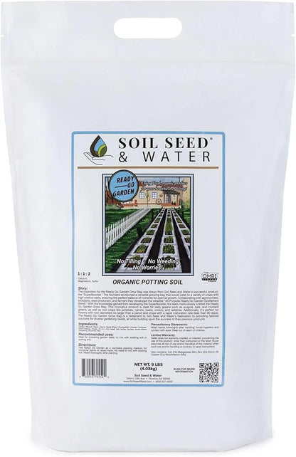 Soil Seed & Water Garden Craft Blend Organic Potting Soil – All-Purpose Potting Mix for Indoor & Outdoor Gardening