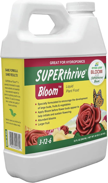 Dyna-Gro Bloom BLM-032 3-12-6 Plant Food, 1-Quart