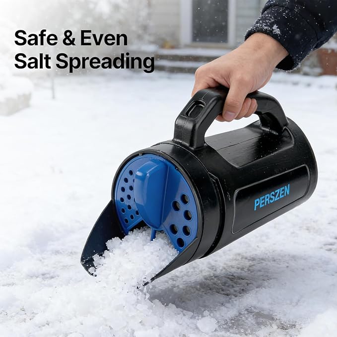 Handheld Spreader for Fertilizer, Grass Seed and Ice Melt, Multi-Use Seed Spreaders for Lawns with Adjustable Openings, 84 Oz Capacity Lawn Spreader for Yards and Garden Care