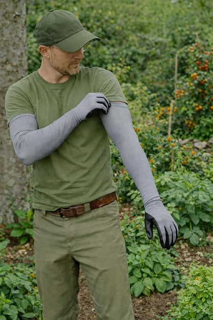Long Sleeve Gardening Gloves, Protection Sleeves, No-Slip Grip Strong Durable Garden Gloves, Extended Cuff Women Men