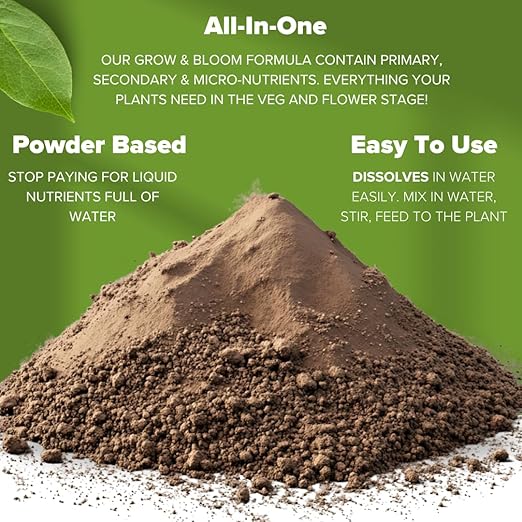 Organic Veg to Harvest Double Pack – Indoor & Outdoor Fertilizer for Leafy Greens, Vegetables, Herbs & More – Grow & Bloom Combo (1000g - 8 Plants)