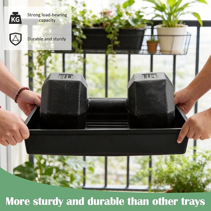 10 Pack Seed Starter Trays - Heavy Duty Plastic Flats, Fits 54 Cell Plug Tray, Seedling Tray for Carrying and Holding Plant Nursery Pot,Seed Germination & Plant Propagation (TD377)