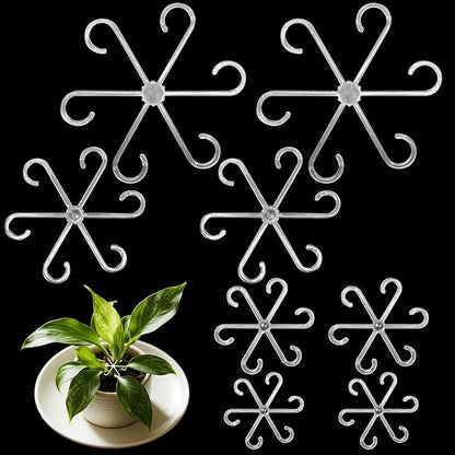8pcs Upgraded Plant Stem Support, Transparent Plant Support for Indoor Plants, 4 Sizes Climbing Houseplant Stem Holders, Reusable Plant Stabilizer, Indoor Plants Accessories