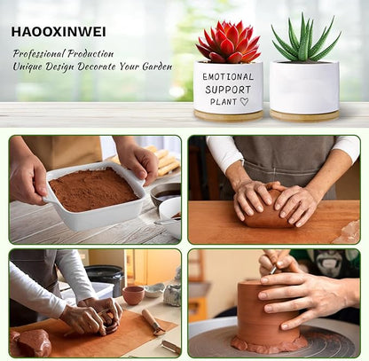 Funny planters for Indoor Plants, for Planter Lover,Indoor Plants Garden Planters Succulent Pots, with Drainage Holes and Saucer(No Plants) (Emotional Support Plant)