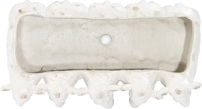 Creative Co-Op Farmhouse Resin Sheep Planter, White