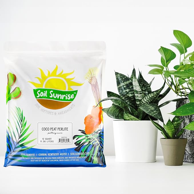 Soil Sunrise Coco Peat Perlite Potting Mix (12 Quarts) Loose Coconut Coir and Perlite