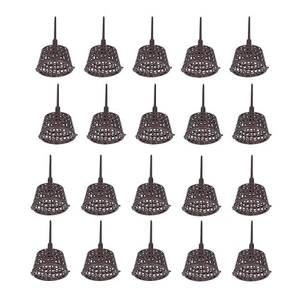 Atyhao Plastic Fertilizer Mesh Basket 20PCS Anti-Aging Bonsai Fertilizer Box with Lid for Planting Fertilization