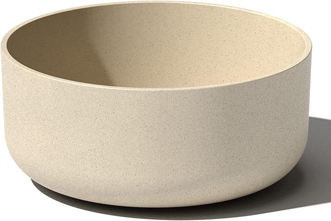 Veradek Mason Series Kona Bowl Planter - Round Planter for Indoor or Outdoor Tabletop/Balcony | Durable Plastic-Stone Composite Material | Modern Décor for Flowers, Succulents, Small Plants