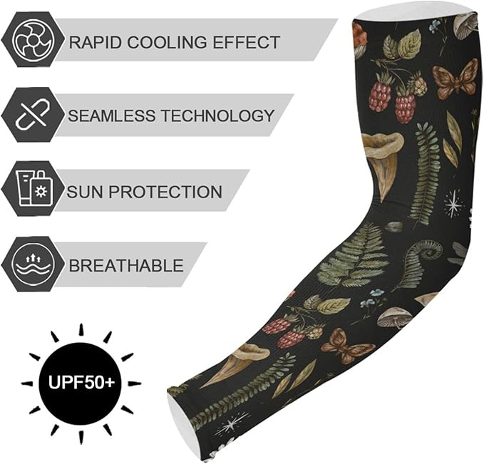 Wamika Gardening Sleeves Spring Globe Daisy Flowers Farm Sun Protective Arm Sleeves with Tumb Hole