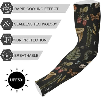 Wamika Gardening Sleeves Spring Globe Daisy Flowers Farm Sun Protective Arm Sleeves with Tumb Hole