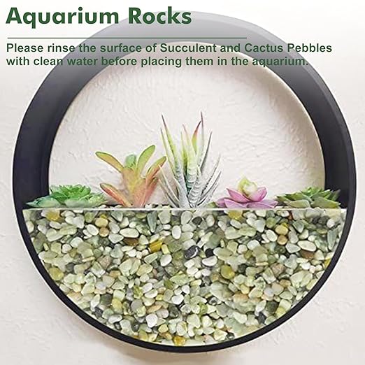18 lbs Succulent and Cactus Bonsai Pebbles, 6-9mm Decorative Landscaping Polished Stones Natural Garden Gravel Rocks for Indoor Outdoor Plants Aquariums DIY, and Gardening Top Dressing, Jade Green
