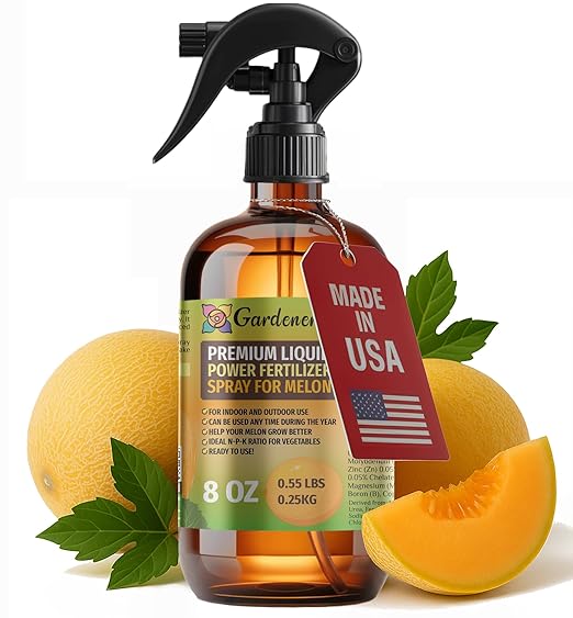 𝐁𝐄𝐒𝐓𝐒𝐄𝐋𝐋𝐄𝐑 Liquid Power Melon Fertilizer Spray - Ready-to-Use Liquid Plant Food Mist for Melon - Fast-Acting Formula for Growth, Roots & Yield - Indoor & Outdoor Use - 8 oz