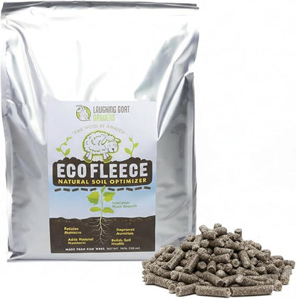 Eco-Fleece Wool Pellets – 10 lb Natural Sheep Wool Pellets for Gardening - Improve Soil Aeration, Water Retention & Naturally Plant Strength Focus and Seed Starter Soil for Healthy Growth