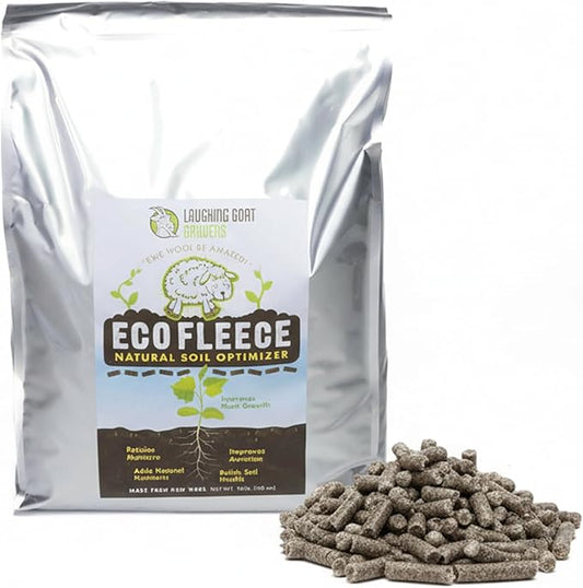 Eco-Fleece Wool Pellets – 10 lb Natural Sheep Wool Pellets for Gardening - Improve Soil Aeration, Water Retention & Naturally Plant Strength Focus and Seed Starter Soil for Healthy Growth