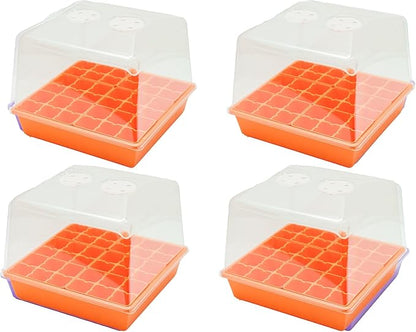 Bootstrap Farmer Countertop Seed Starter Kit in Orange, Reusable 1010 Tray Bundle with Inserts and Humidity Dome