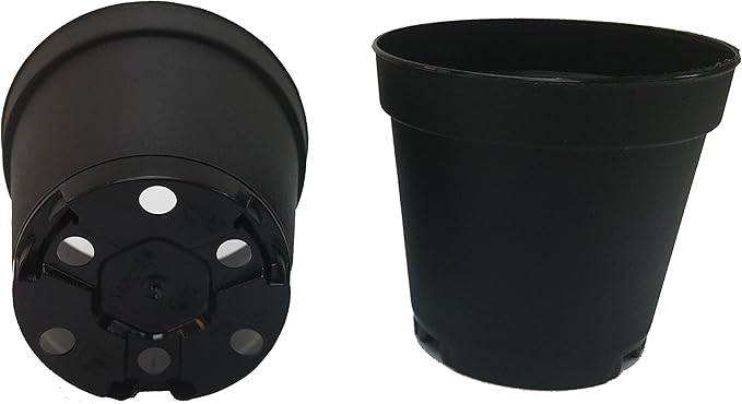 Seed Kingdom 100 New 2 Inch Plastic Nursery Pots ~ Pots are 2 Inch Round at The Top and 1.9 Inch Deep Color: Black