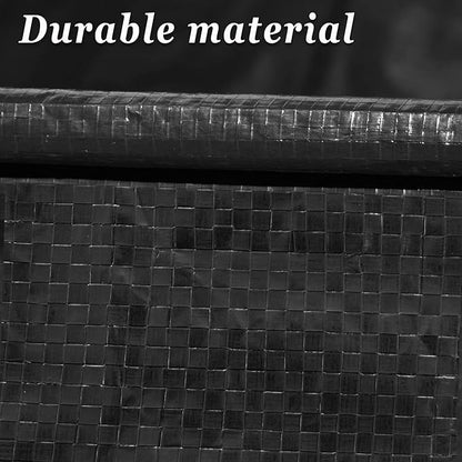 Strong Camel Fabric Raised Garden Bed Outdoor Patio Vegetable Flower Tub Raised Planter (Black)