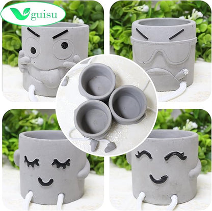 Uguisu 1PCS Cute Plant pots,2.5 Inch Succulent pots,Indoor Succulent planters,Small Flower pots for Home Decor,Room Decor,Shelf Decor,Desk Decor.（No Plants）
