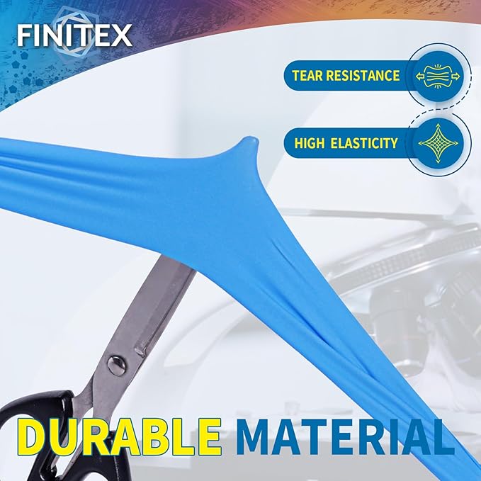 FINITEX Disposable Blue Nitrile Gloves 6mil Heavy Duty Latex-Free Glove 100PCS Cooking Food Safe Powder-Free Rubber Gloves
