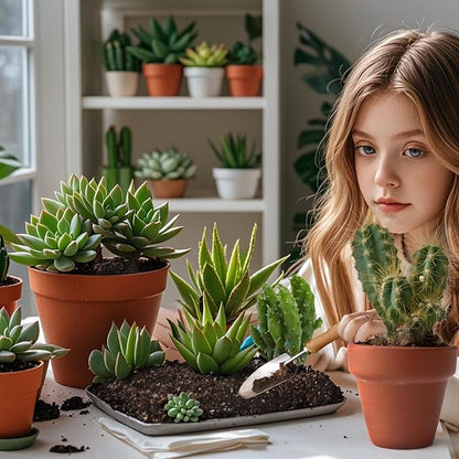 Cactus & Succulent Soil Mix 4qt, Chunky Well-Draining Soil for Indoor Plants - Spike & Bloom