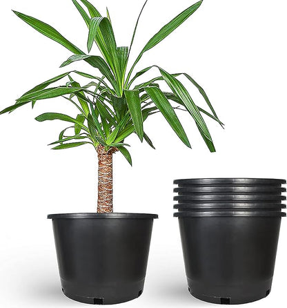 Planter Nursery Pots 8.4 Gallon Pots for Plants, Injection Molded Plastic Nursery Pots, Plant Container 8.4 Gal 5-Pack