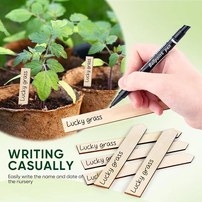 60 PCS Bamboo Plant Labels, Garden Plant Markers Plant Tags for seedlings Succulents Nursery Indoors Greenhouse