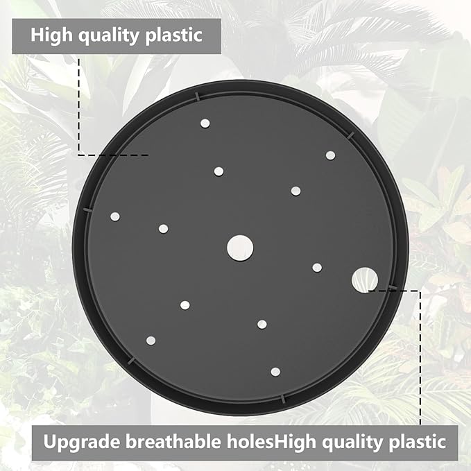 Adjustable Height Planter Inserts for Large Pots, Portable Planter Filler Plant, Lift Inserts for Indoor Outdoor Tall Taper Flower Pot, (11-17” Rise, 6" Base, 8" or 10" Top) (Black, shorts)