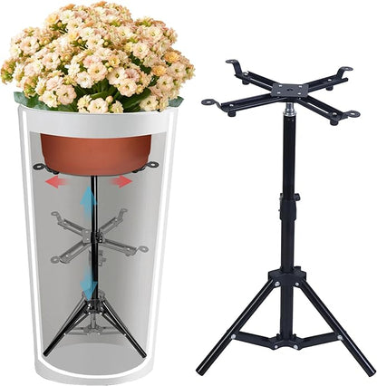 Adjustable Plant Risers for Inside Pots, 12-22" Rise Planter Inserts for Large Pots, Planter Lift Stand Pot Filler Plant for Indoor Outdoor Tall Taper Planters Containers (4.3-8.6" Top and Base)