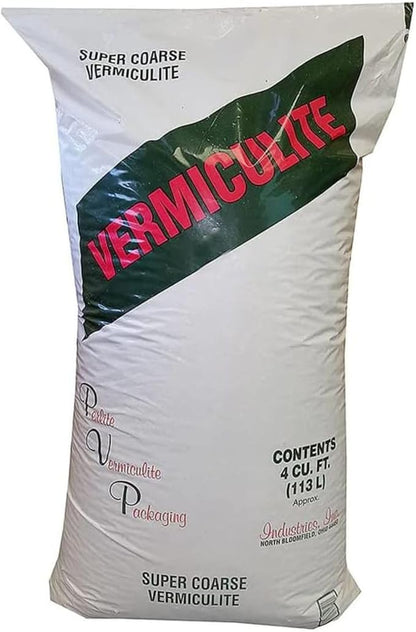 Super Coarse Vermiculite, Natural and Odorless Mix - Professional Use for Gardening, Packaging, and Industrial, 4 Cubic Feet