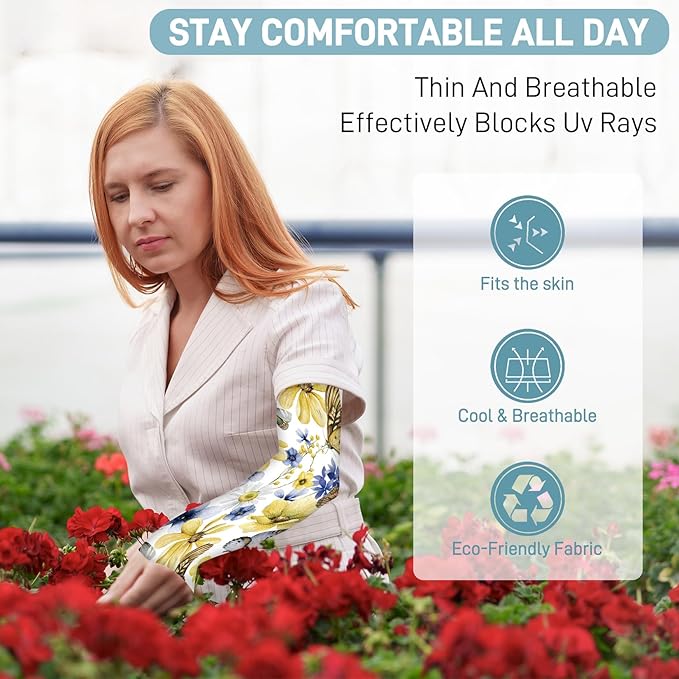 Gardening Sleeves for Women Farm Sun Protection Thorn Proof Cooling Arm Sleeves to Cover Arms for Garden Sports